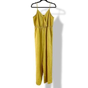 Flying Tomato Yellow Wide Leg Jumpsuit size Large